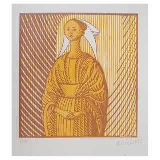 René Quillivic, The Bride of the Icelandic Fisherman, 1927, Original Woodcut For Sale