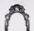 Chinoiserie 20th Century Chinoiserie Black & White Painted Tole Mirror For Sale - Image 3 of 9