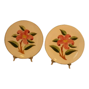 Mid Century Stangl Pottery Prelude Pattern Luncheon Plates- Set of 2