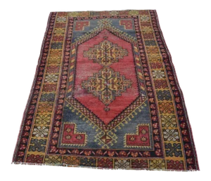 Handmade Tribal Rug - 3′11″ × 6′