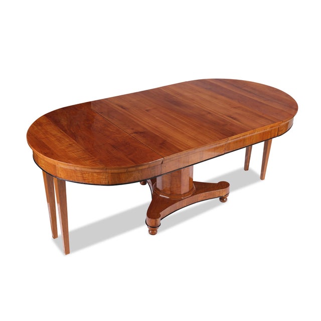 Brown Extendable Salon Table in Cherrywood, 1830s For Sale - Image 8 of 9