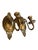 Hollywood Regency Vintage Pair of Cast Brass Oval Candle Wall Sconces With Reflector Backplates | Hollywood Regency Traditional For Sale - Image 3 of 11