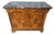 Louis Philippe French Walnut Commode / Chest of Drawers With Silver Wave Marble Top For Sale