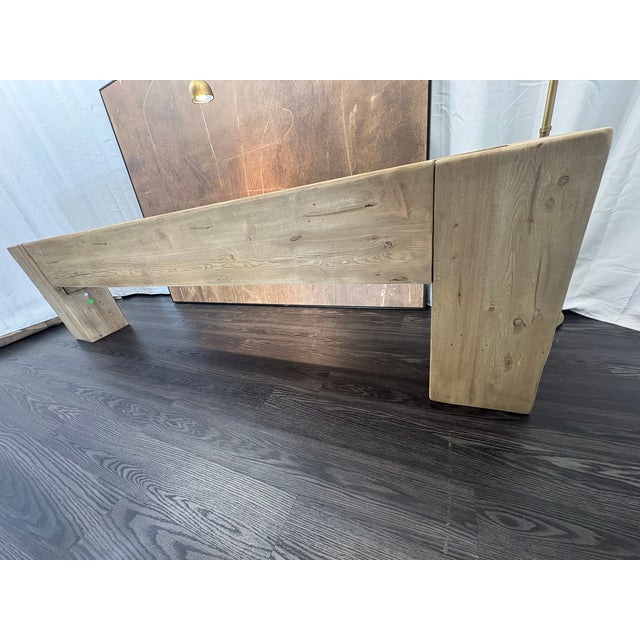 Contemporary Rh Reclaimed English Beam Console Table – 118" – Salvaged Natural For Sale - Image 3 of 18