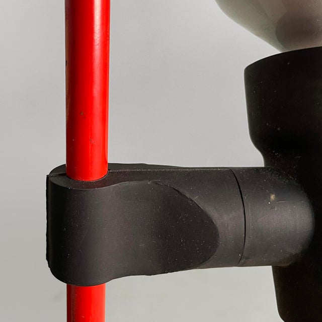 Italian Red Floor-to-Ceiling Lamp Parentesi by Achille Castiglioni and Pio Manzù for Flos, 1970s For Sale - Image 14 of 16