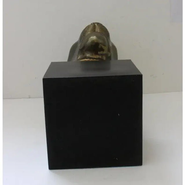 Gold Egyptian Revival Cat Tutenkamen Sculpture by Chapman For Sale - Image 8 of 12