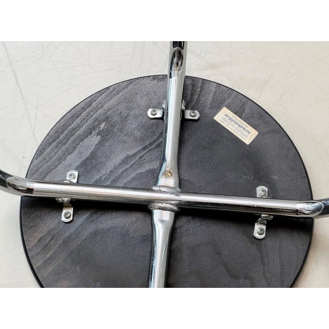 Stool with Chrome Frame and Wooden Seat by Zingg-Lamprecht, 1970s For Sale - Image 15 of 16