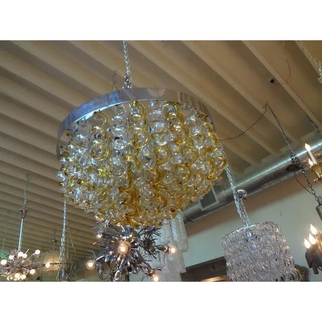 Glass 1960's Murano Glass Chandelier by Mazzega For Sale - Image 7 of 12