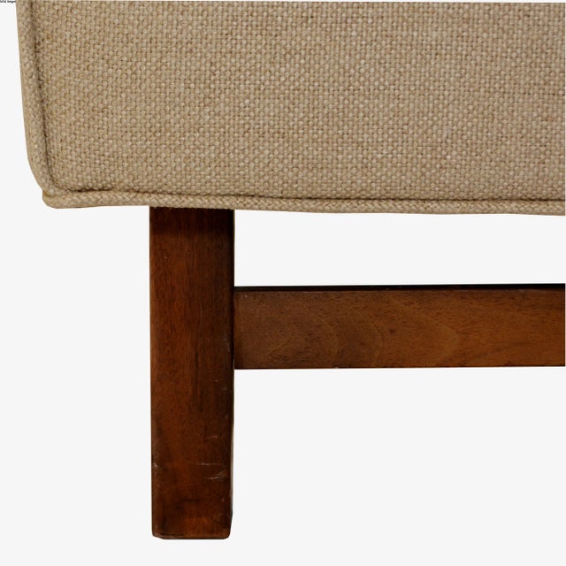 Wood Comfy Club Chair by B. G. Mesberg for Directional Design, Newly Reupholstered For Sale - Image 7 of 8