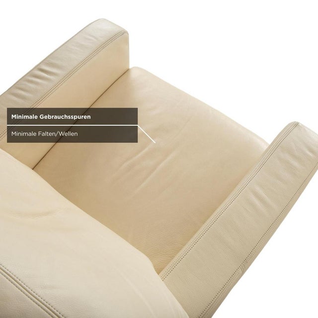 Cream Leather Armchairs from Musterring, Set of 2 For Sale - Image 11 of 18