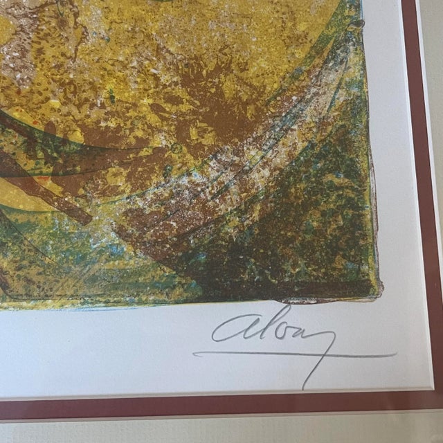 Couple Aux Fleurs Sunol Alvar Original Color Lithograph Hand Signed Cubism Art For Sale In Pittsburgh - Image 6 of 8
