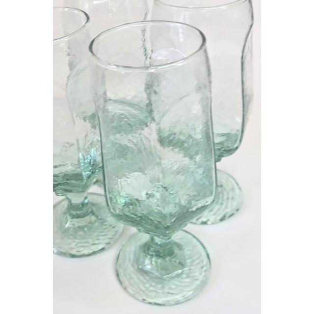 Late 20th Century Icy Green Goblets - Set of Four For Sale - Image 10 of 13