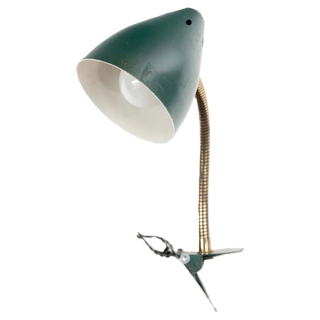 Ukkie I Clamp Table Light by H. Busquet for Hala, 1950s For Sale