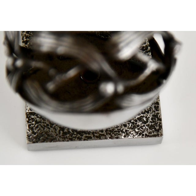 Art Deco Wrought Iron Mistletoe Paperweight by Edgar Brandt, France, 1921 For Sale - Image 11 of 12