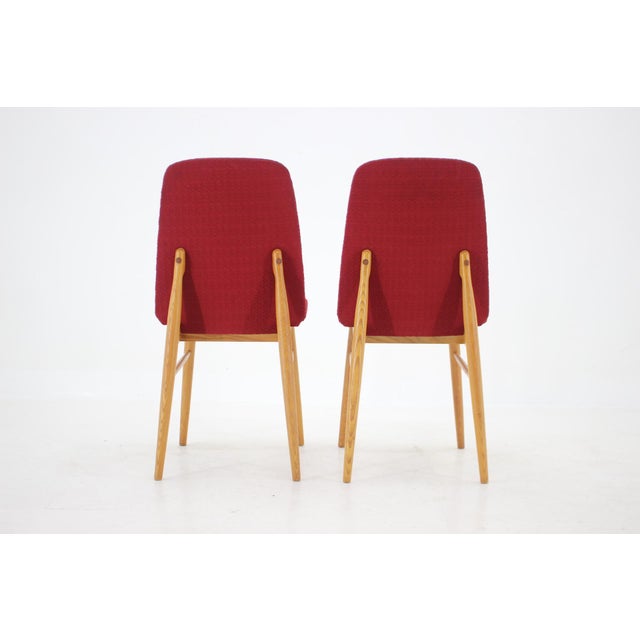 Textile Ash Dining Chairs, Czechoslovakia, 1960s, Set of 6 For Sale - Image 7 of 15