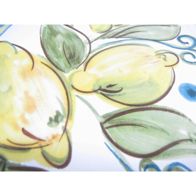 White Ceramisia Italy Ceramic Salad Plates / Small Platters With Lemon Design - Set of 11 For Sale - Image 8 of 12