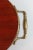 Brown Mid 20th Century Italian Marquetry Wood Inlay Oval Serving Tray With Brass Gallery Rail & Handles For Sale - Image 8 of 8