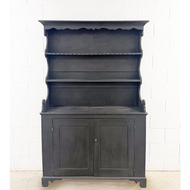Antique Hutch 19th Century Country Farmhouse Primitive Dresser For Sale - Image 4 of 16