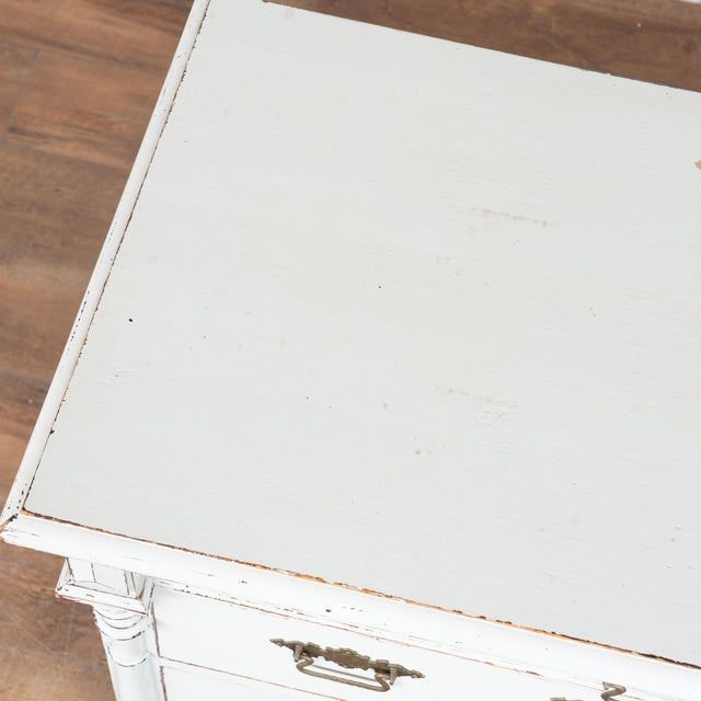 Mid 19th Century 19th Century Swedish Pine White Chest of Four Drawers For Sale - Image 5 of 14