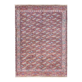 Early 20th Century Persian Yamut Rug For Sale
