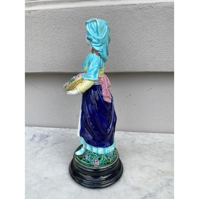 19th Century English Majolica Farmer With Grapes For Sale - Image 4 of 9