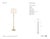 Barbara Barry by Visual Comfort Signature Lotus Floor Lamp in Gild with Linen Shade Designer: Barbara Barry Height: 68.5"...