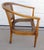 Brown Mid 20th Century American of Martinsville Barrel Back Cane Arm Chair For Sale - Image 8 of 16