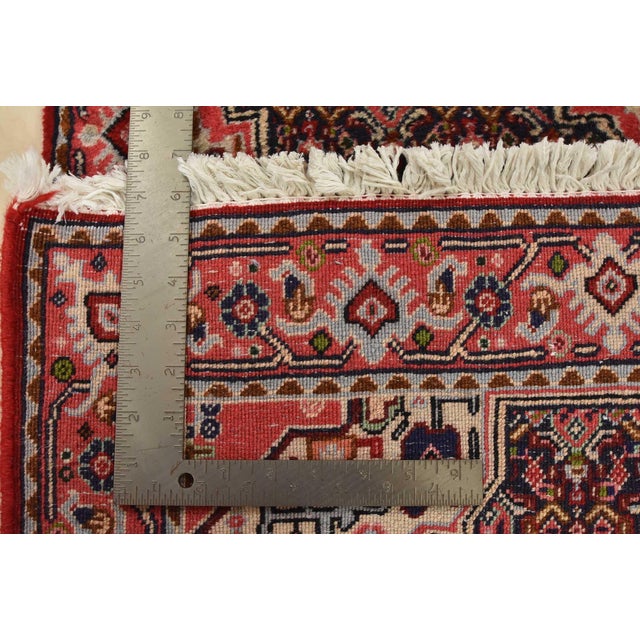 Senneh Runner 2’9” X 13’2” Blue Wool Vintage Tribal Hand-Knotted Oriental Rug For Sale - Image 14 of 14