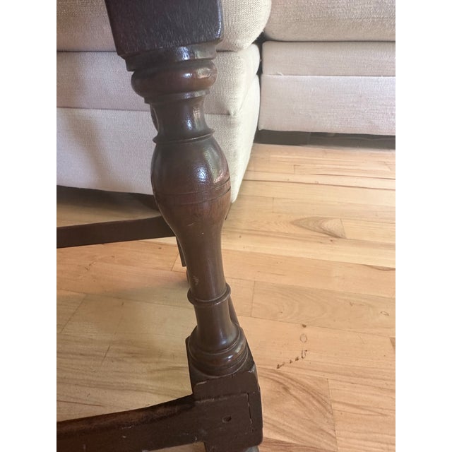 Antique Jacobean Revival Oak Footstool For Sale - Image 10 of 11