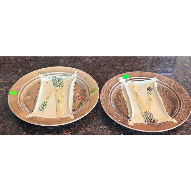 19th Century Majolica Asparagus Plate Luneville For Sale - Image 10 of 10