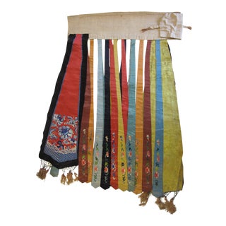 19th Century Chinese Embroidered Wedding Skirt For Sale