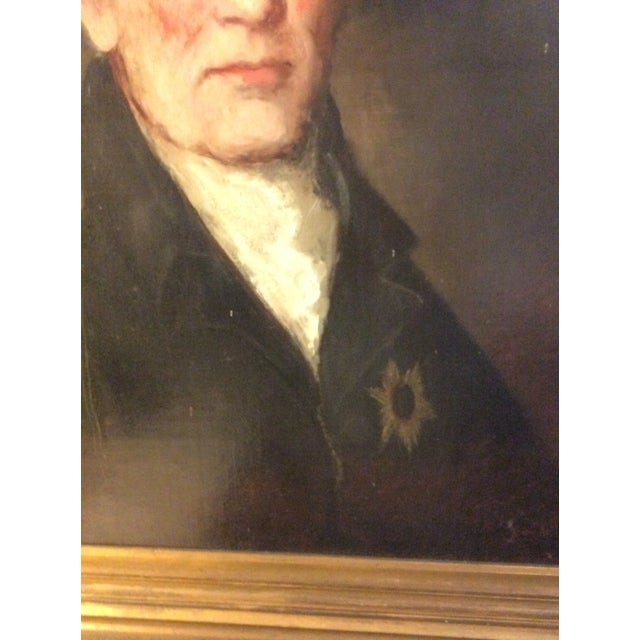 American 19th Century Portrait Oil Painting of a Distinguished Gentleman, Framed For Sale - Image 3 of 13