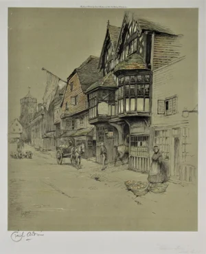Cecil Charles Windsor Aldin, George Inn, Salisbury, Circa 1930