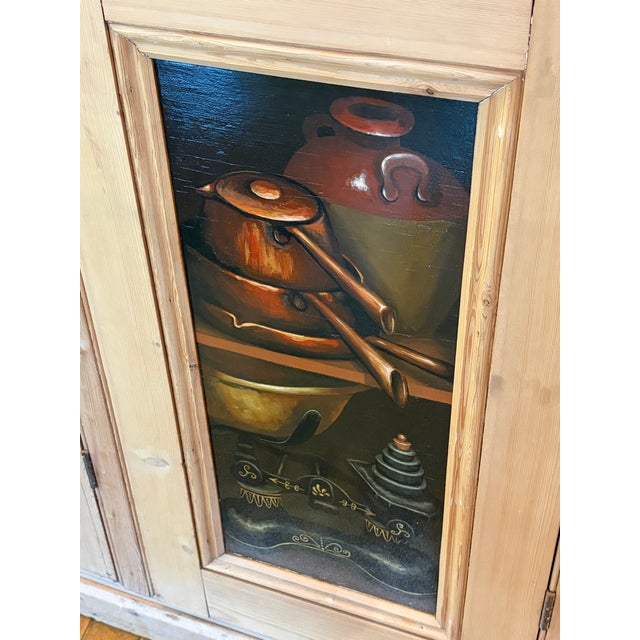 Antique 19th Century English Scrubbed Pine Cupboard For Sale In Boston - Image 6 of 12