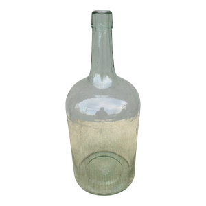 A Nice Antique Aqua Coloured Blown Glass Demijohn Bottle, 19th Century.