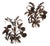 Gilt Tole Double-Wall Candleholders with Roses from Hans Kögl, 1960s, Set of 2 For Sale