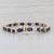 2010s 10.94ctw Lab Created Sapphire Diamond Tennis Bracelet 10k Yellow Gold 7" 4.6mm For Sale - Image 5 of 8