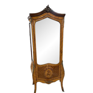 1940s Share Louis XV Style Inlaid Vitrine Cabinet