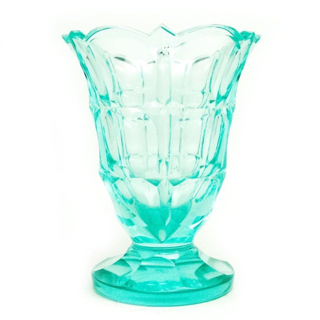 Art Deco Uranium Vase from Moser, Czechoslovakia, 1930s For Sale - Image 6 of 16