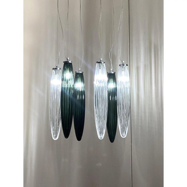 Early 21st Century Green Swords Murano Glass Little Cascade by Simoeng For Sale - Image 5 of 6