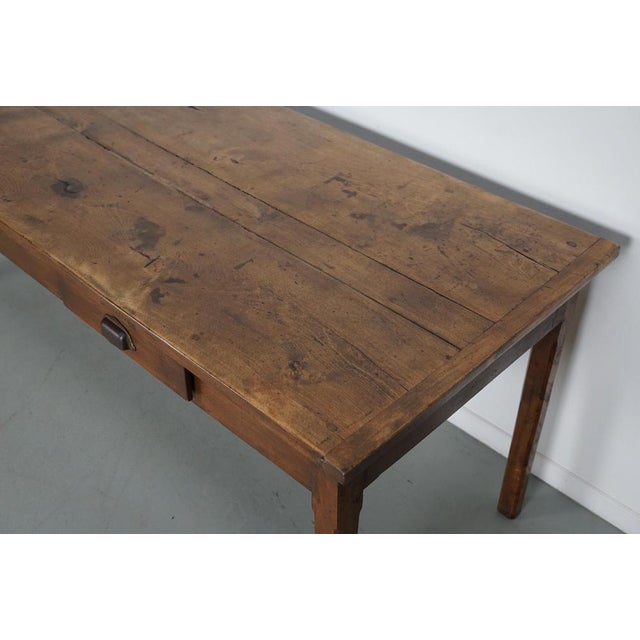 19th Century Rustic Farmhouse French Elm Dining Table For Sale - Image 10 of 18