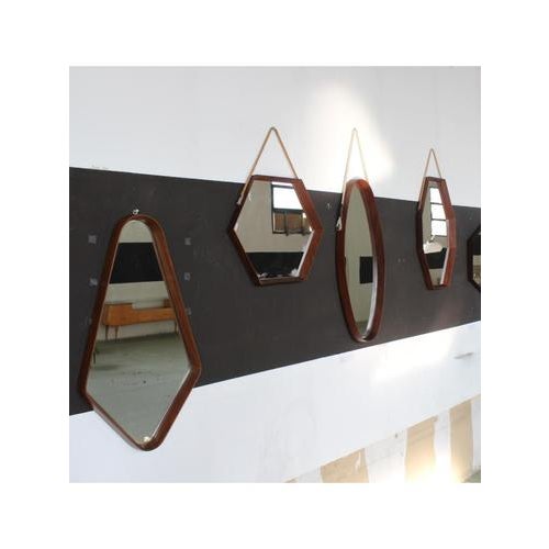 Drop-Shaped Wall Mirror, 1950s For Sale - Image 4 of 11