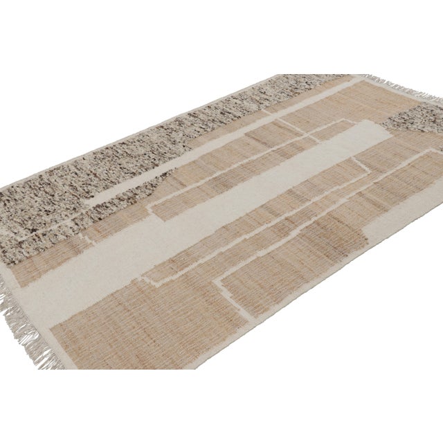 Not Yet Made - Made To Order Rug & Kilim’s Abstract Flatweave with Cream and Beige Geometric Patterns - 8x10 For Sale - Image 5 of 7