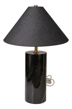Massive Onyx Black Solid-Marble Table Lamp by Westmore Royal Lighting