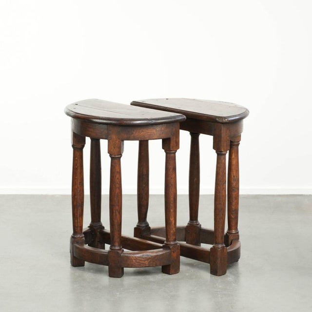 Antique English Side Tables, 1800s, Set of 2 For Sale - Image 12 of 12