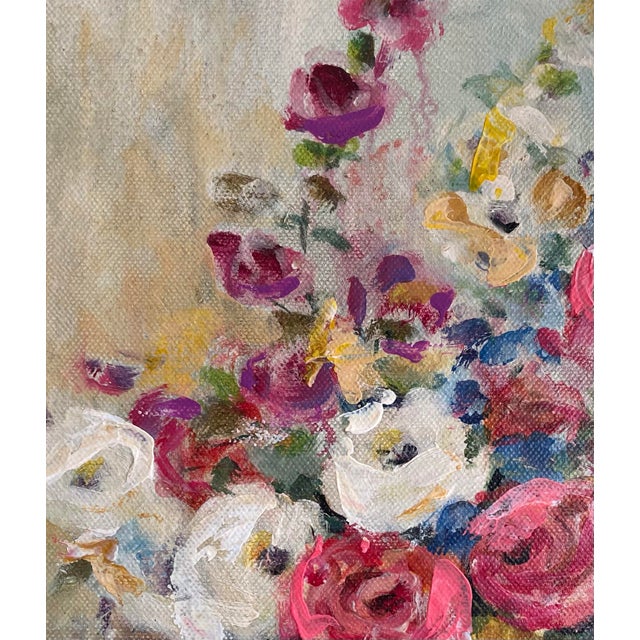 Wood Petite Original Painting, Acrylic on Stretched Canvas. For Sale - Image 7 of 12