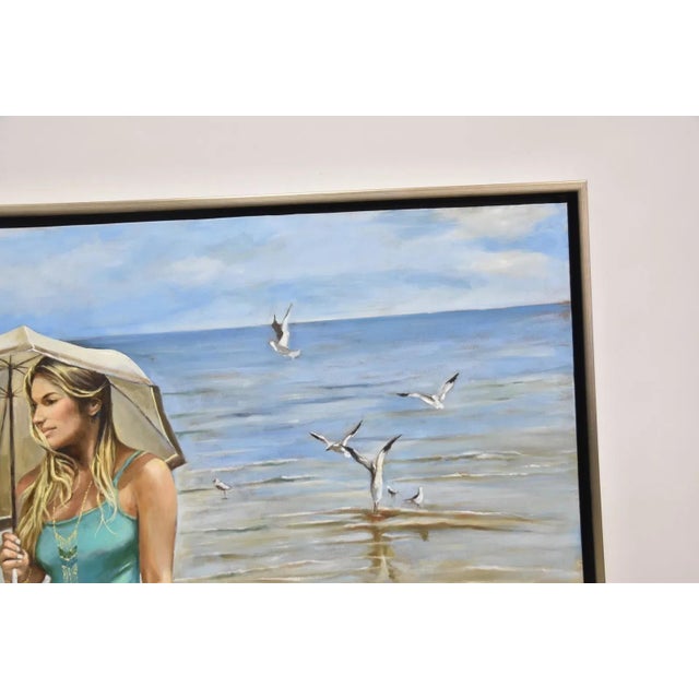 Late 20th Century Harry McCormick , Oil on Canvas Beach Scene, Framed For Sale In New York - Image 6 of 9