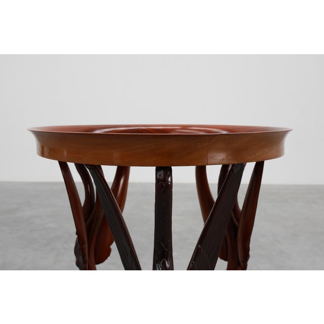 French Empire Side Table in Carved Wood, 1850 For Sale - Image 5 of 16