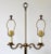 Vintage Brass Double Arm Candlestick Table Lamp For Sale - Image 9 of 12