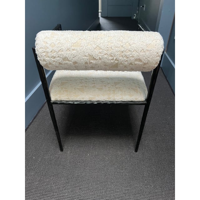 2020s Barbana Chair Facet Cream Chenille For Sale - Image 5 of 5